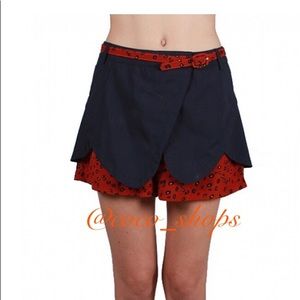 Final Sale Navy  Orange Skort/ Short